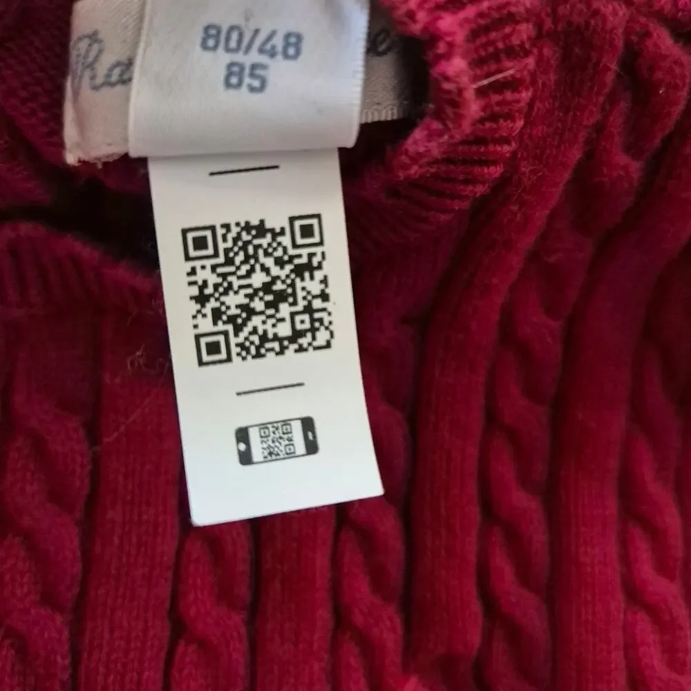 Ralph Lauren Cable Cotton Sweater Dress & Bloomer 18m Baby Girl